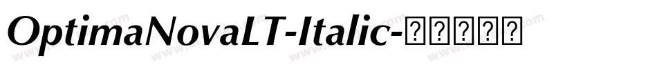OptimaNovaLT-Italic字体转换