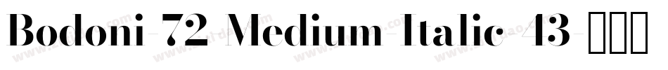 Bodoni-72-Medium-Italic-43字体转换