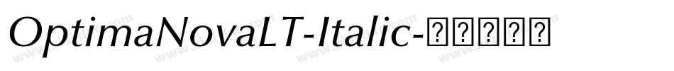 OptimaNovaLT-Italic字体转换