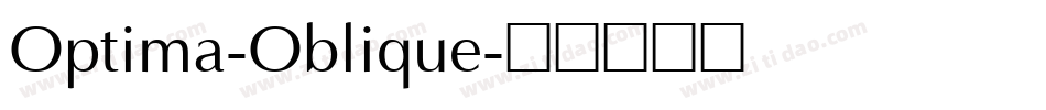 Optima-Oblique字体转换