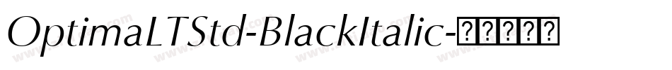 OptimaLTStd-BlackItalic字体转换