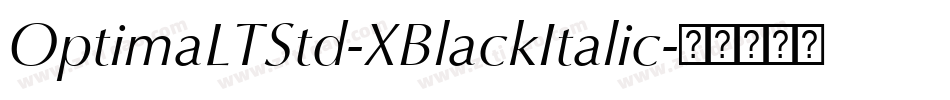 OptimaLTStd-XBlackItalic字体转换