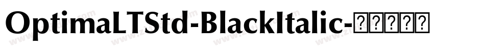 OptimaLTStd-BlackItalic字体转换