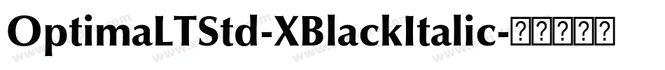 OptimaLTStd-XBlackItalic字体转换