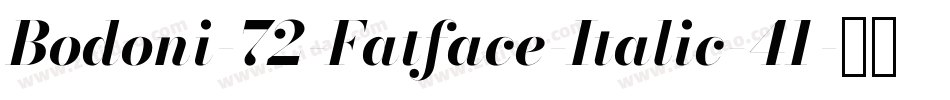 Bodoni-72-Fatface-Italic-41字体转换