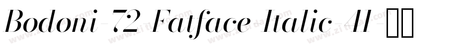 Bodoni-72-Fatface-Italic-41字体转换