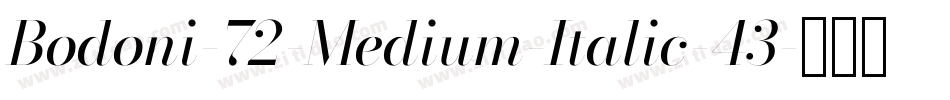 Bodoni-72-Medium-Italic-43字体转换
