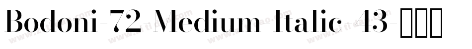 Bodoni-72-Medium-Italic-43字体转换