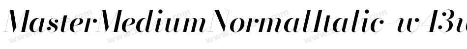 MasterMediumNormalItalic-w43w字体转换