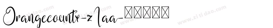 Orangecounty-z1aa字体转换