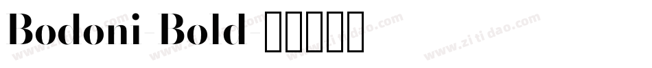 Bodoni-Bold字体转换