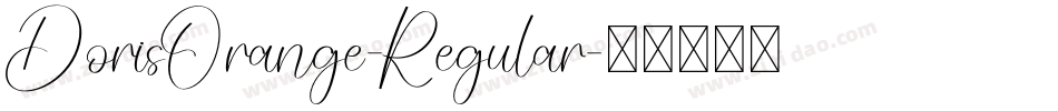 DorisOrange-Regular字体转换