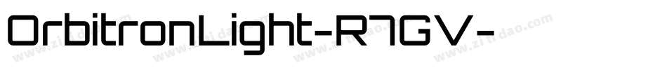 OrbitronLight-R7GV字体转换