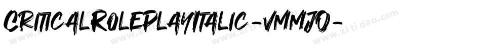 CriticalRolePlayItalic-vmmjO字体转换