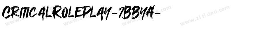 CriticalRolePlay-7BByA字体转换