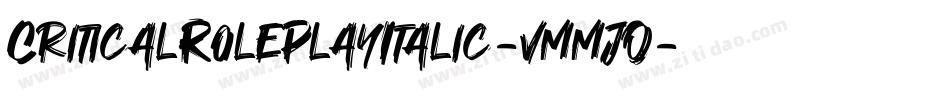 CriticalRolePlayItalic-vmmjO字体转换