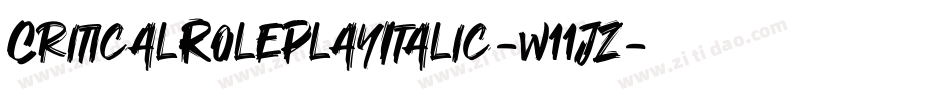 CriticalRolePlayItalic-w11jZ字体转换