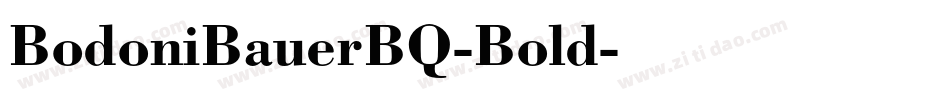 BodoniBauerBQ-Bold字体转换