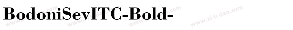BodoniSevITC-Bold字体转换