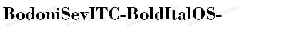 BodoniSevITC-BoldItalOS字体转换