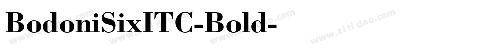 BodoniSixITC-Bold字体转换
