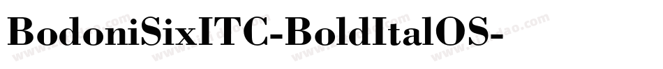 BodoniSixITC-BoldItalOS字体转换