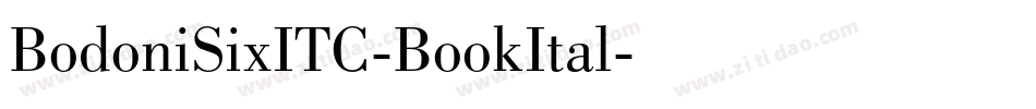 BodoniSixITC-BookItal字体转换
