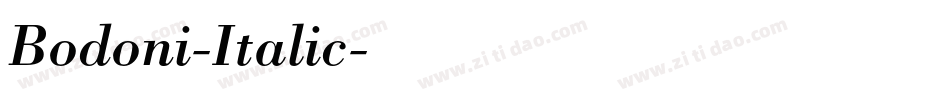 Bodoni-Italic字体转换