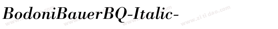BodoniBauerBQ-Italic字体转换