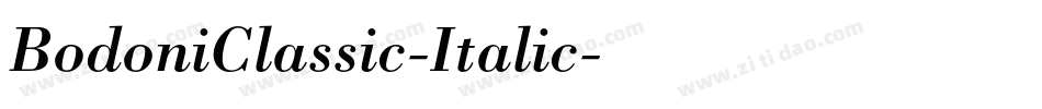 BodoniClassic-Italic字体转换