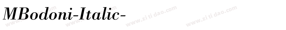 MBodoni-Italic字体转换