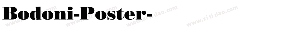 Bodoni-Poster字体转换