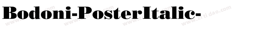 Bodoni-PosterItalic字体转换