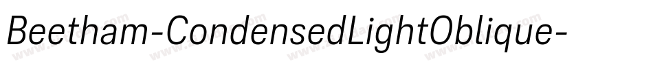 Beetham-CondensedLightOblique字体转换