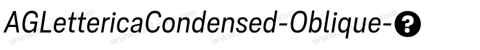 AGLettericaCondensed-Oblique字体转换