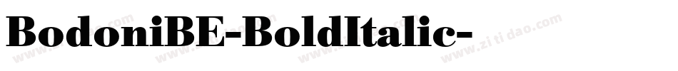 BodoniBE-BoldItalic字体转换