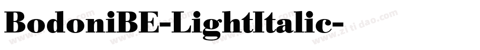 BodoniBE-LightItalic字体转换