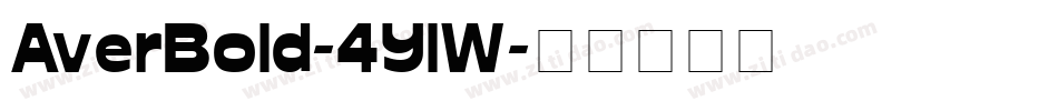 AverBold-4YlW字体转换