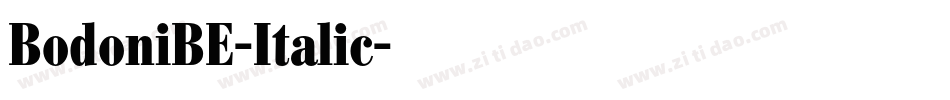 BodoniBE-Italic字体转换