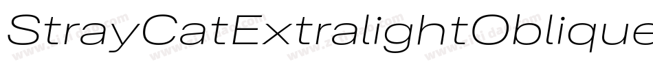 StrayCatExtralightOblique-Yraj字体转换
