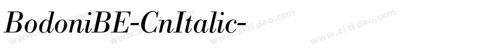 BodoniBE-CnItalic字体转换
