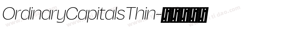 OrdinaryCapitalsThin字体转换