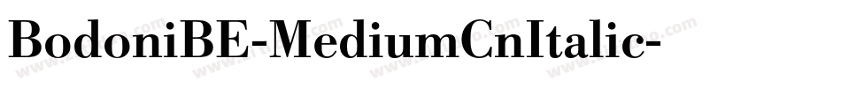 BodoniBE-MediumCnItalic字体转换