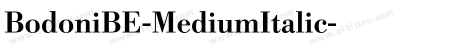 BodoniBE-MediumItalic字体转换