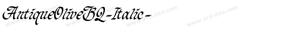 AntiqueOliveBQ-Italic字体转换