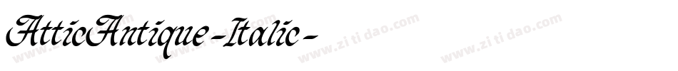 AtticAntique-Italic字体转换