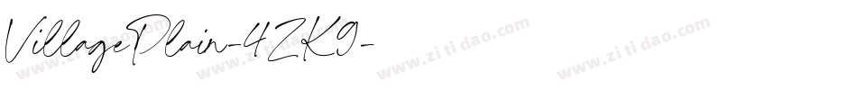 VillagePlain-4ZK9字体转换
