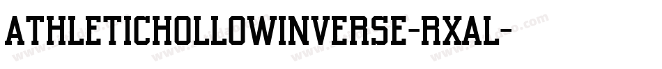 AthleticHollowInverse-rXAL字体转换