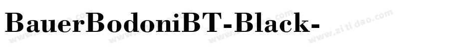 BauerBodoniBT-Black字体转换