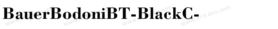 BauerBodoniBT-BlackC字体转换